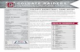 COLGATE RAIDERS - Amazon Web Servicesgocolgateraiders.com.s3.amazonaws.com/documents/2015/12/... · 2015-12-03 · against Monmouth and led the Raiders with a collegiate-high 24 points