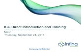 ICC Direct Introduction and Training€¦ · 24-09-2015  · Technology for compliance with Meaningful Use, Stage 2 ... 15 Confidential and Proprietary. Provisioning ICC Direct Prerequisites