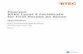 Pearson BTEC Level 4 Certificate for First Person on … › content › dam › pdf › BTEC...Summary of specification Issue 3 changes for Pearson BTEC Level 4 Certificate for First