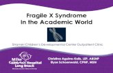 Fragile X Syndrome(2009). Incidence of fragile X syndrome by newborn screening for methylated FMR1 DNA. American Journal of Human Genetics, 4, 503-514. • Emory University (2011,