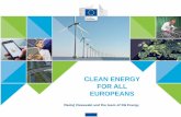 CLEAN ENERGY FOR ALL EUROPEANS · 2019-10-23 · CLEAN ENERGY FOR ALL EUROPEANS WHOLESALE MARKET UPGRADE LOW EMISSION Enhancing system flexibility: INTEGRATION OF RENEWABLES MARKET-DRIVEN