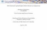 The National Capital Region Water Resource Symposium · 2016 National Capital Region Water Resources Symposium Booklet of Abstracts (Unedited) Con-Current and Poster Sessions American