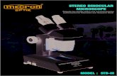 STEREO BINOCULAR STB-III - STEREO BINOCULAR MICROSCOPE STANDARD FEATURES 1. Binocular Viewing Head 45