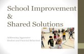 School Improvement Shared Solutions solution… · school through various school/community support vulnerable students ... home and by recognizing that successfully addressing aggressive