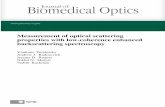 Measurement of optical scattering properties with low ...€¦ · Sec. 2. We will then discuss a theoretical light scattering model based on a weak scattering approximation and a