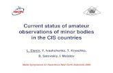Current status of amateur observations of minor bodies in ... · astronomical observations - remote access to distant telescopes - is rapidly developed. Most of these observatories
