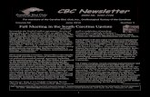 CBC Newsletter - Carolina Bird Club · 2014-01-13 · Our meeting headquarters is the Greenville Holiday Inn at I-85 and 4295 Augusta Road. There are two special room rates being