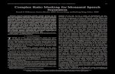 Complex Ratio Masking for Monaural Speech Separationweb.cse.ohio-state.edu/~wang.77/papers/ · Complex Ratio Masking for Monaural Speech Separation Donald S. Williamson, Student Member,
