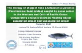 The biology of skipjack tuna (Katsuwonus pelamisSource: 7 PICES 17th Annual Meeting Introduction Many literatures are report the biology of skipjack (such as Batts 1972a, Batts 1972b,