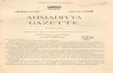The Ahmadiyya Gazette – Official Gazette of the Ahmadiyya ... · victory and the bigots achieved religious status. The question: Who is a Muslim? has always been a passion-rouser