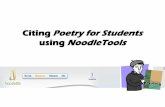 Citing Poetry for Students using NoodleToolsdocushare.pvbears.org/docushare/dsweb/Get/Document...2. Critical essay written for Poetry for Students 3. Previously published critical