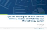 Tips and Techniques on how to better Monitor, Manage and ... · High ROI DW and BI Solutions Manual Object migrations across environments Developers/Leads create Object Migration