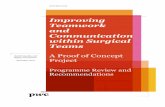 Improving Teamwork and Communication within Surgical Teams · 2015-04-17 · Improving Teamwork and Communication within Surgical Teams A Proof of Concept ... their colleagues’