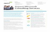Aspect Microsoft Consulting Services€¦ · Aspect is a recognized leader in delivering custom software solutions. Business Intelligence & Data Warehousing Use performance management