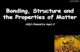 Bonding, Structure and the Properties of Matter · Particle theory revision 21/11/2017 Particle theory is all about explaining the properties of solids, liquids and gases by looking
