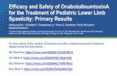 Efficacy and Safety of OnabotulinumtoxinA for the ...3. BOTOX ® ... was safe and effective in treating lower limb spasticity in pediatric patients with cerebral palsy Statistically