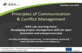 Principles of Communication & Conflict Management...& Conflict Management - iDEA Lab Learning Event - Developing project management skills for open innovation and entrepreneurship
