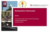 Meeting China’s climate goals...September 20, 2015. Source: CDIAC Data; Le Quéré et al 2013; Global Carbon Project 2013 ... Z. et al., Nature 522, 279-281(2015)! Liu, Z. et al.,