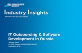 IT Outsourcing & Software Development in Russia · services, Big Data solutions, outsourcing and business analysis systems are in greater demand The Ruble’s devaluation makes the
