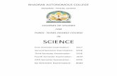 COURSES OF STUDIES FOR THREE- YEARS DEGREE COURSE IN …bhadrakcollege.nic.in › science-syllabus-full.pdf · 3. Kashmir- Durga Sahy Suroor 4. Nasha-re-Ummid – Altaf Hussain Hali