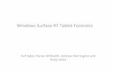 Windows Surface RT Tablet Forensicsold.dfrws.org/2014eu/proceedings/DFRWS-EU-2014-11p.pdf · •Data that can be acquired from the phone include: •The file system •The registry