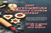 2017 Working@Duke Holiday Cookie Contest · • Spoon the chilled filling ~1 TBSP of Dulce de Leche and ~1 TBSP of Fruit Capote to first cookie and gently place second cookie to complete