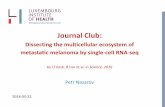 Journal Club - edu.sablab.netedu.sablab.net/presentations/Nazarov_180522_LabMeeting_JC_Tiros… · Journal Club: Dissecting the multicellular ecosystem of metastatic melanoma by single-cell