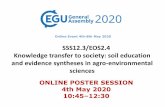 SSS12.3/EOS2.4 Knowledge transfer to society: soil ......SSS12.3/EOS2.4 Knowledge transfer to society: soil education and evidence syntheses in agro-environmental science EGU 2020