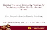 Spectral Tweets: A Community Paradigm for Spatio temporal … · 2013-11-05 · 200 bits 150x32 bits Omar Mehanna, Nicholas D. Sidiropoulos, Efthymios Tsakonas (2013). MODEL-BASED