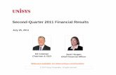 Second-Quarter 2011 Financial Results · 2011-07-25 · that could cause actual results to differ from expectations. These risks and uncertainties are discussed in the company’s