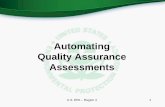 Automating Quality Assurance Assessments · R -- QA Assessment Tools in Development • Flowrate Verifications and Audits –Reconciling results with routine measurements • 1-Pt