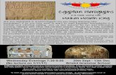Egyptian Hieroglyphs - WordPress.com · Egyptian Hieroglyphs A 12 week course with Maiken Mosleth King Are you interested in ancient Egypt? Do you enjoy learning new languages? If