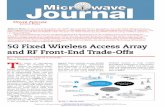 5G Fixed Wireless Access Array and RF Front-End Trade-Offs · gigabit fixed wireless access (FWA) services to houses, apartments and businesses, in a fraction of the time and cost