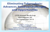 Eliminating Tuberculosis: Advances, Residual Challenges, and … · 2019-12-21 · This presentation was prepared in my personal capacity. The opinions expressed in it are my own,