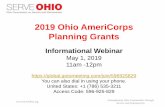 Ohio AmeriCorps Planning Grants Planning... · • An AmeriCorps project must be in line with an organization’s mission and cannot supplant or replace pre-existing activities, staff