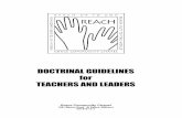 DOCTRINAL GUIDELINES for TEACHERS AND LEADERS · Doctrinal Guidelines For Teachers And Leaders Preamble Any doctrinal statement is but a fallible human attempt to summarize and systematize