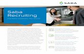 Saba Recruiting · Saba Recruiting is a completely integrated module of Saba’s Talent Management solution, so personalized learning plans, powered by Saba’s industry-leading learning