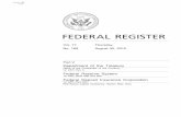 Department of the Treasury Federal Reserve System Federal … · 2017-02-04 · Federal Reserve System 12 CFR Parts 208 and 225 Federal Deposit Insurance Corporation 12 CFR Part 325