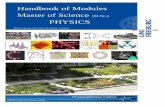 Handbook of Modules Master of Science (M.Sc.) …...relativistic quantum mechanics, Dirac equation. Qualification objectives: Knowledge of advanced concepts and applications of quantum