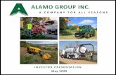 ALAMO GROUP INC. › assets › files › Investor_Relations › Ev… · Conver Weed Harvester Work Boat Morbark Brush Chippers Tenco Snow Plow. 1 0 • Sold direct and through approximately