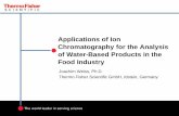 Applications of Ion Chromatography for the Analysis of ... · Water quality – Determination of dissolved anions by liquid chromatography of ions – Part 4: Determination of chlorate,