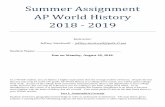 Summer Assignment AP World History 2018 - 2019mhs.polk-fl.net › ... › AP_World_Summer_Assignment_2018-2019.pdf · 2018-05-21 · Summer Assignment AP World History 2018 - 2019