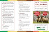 Key Advisory Recommendations: Clean Livestock 4 Policy for ... · 4Avoid feeding low dry matter diets (low DM silage, beet etc.). 4Use feed rations properly balanced for fibre, energy