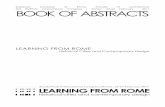 BOOK OF ABSTRACTS - isufitaly...LEARNING FROM ROME Historical Cities and Contemporary Design BOOK OF ABSTRACTS Sapienza University of Rome Faculty of Architecture 3rd ISUFitaly International