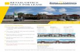 RETAIL/OFFICE SPACE FOR LEASE  · 2019-09-27 · N C O M E. 2018 Estimated Average Household Income $74,114 $93,398 $89,425 2018 Estimated Median Household Income $54,708 $67,537