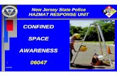 CONFINED SPACE AWARENESS 06047 - New Jersey · 45 1/22/2008 NJSP/HMRU Confined Space Awareness Module 2 OBJECTIVES - Recognition Identify a confined space List at least four physical