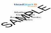 Mathematics SAMPLESamples Assessment Tests: Curriculum › wp-content › ...E 1 HeadStart Primary End of Term Mathematics Tests Teachers’ Notes Year 1 Introduction - about the tests