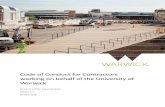 Code of Conduct for Contractors working on behalf … › services › healthsafetywellbeing › ...(CDM) 2015. Client The University of Warwick. Principal Designer The principal designer