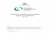 Moderate Intellectual Disability Payment Guidelines V 1 · 2018-12-12 · Moderate Intellectual Disability Payment Guidelines TRIM ID: D18/735229 ARC Record Number: D18/935045 Effective
