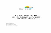 CONTRACTOR OHS COMPLIANCE GUIDELINES · 2015-03-13 · CONTRACTOR OHS COMPLIANCE GUIDELINES Page 4 of 14 1. OVERVIEW The City of Karratha (CofK) and its Contractors have an obligation